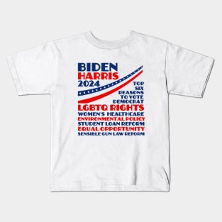 Biden Harris 2024 Election Platform Kids T-Shirt